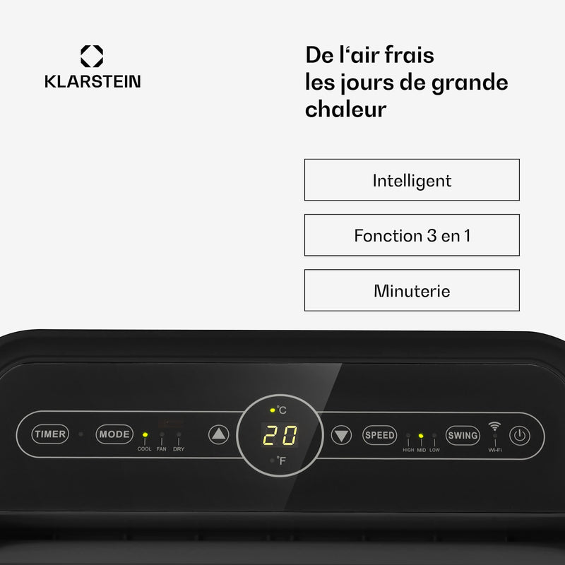 Climatiseur mobile Metrobreeze New York Smart 12k 12 000 BTU / 3,5 kW EEC A Télécommande