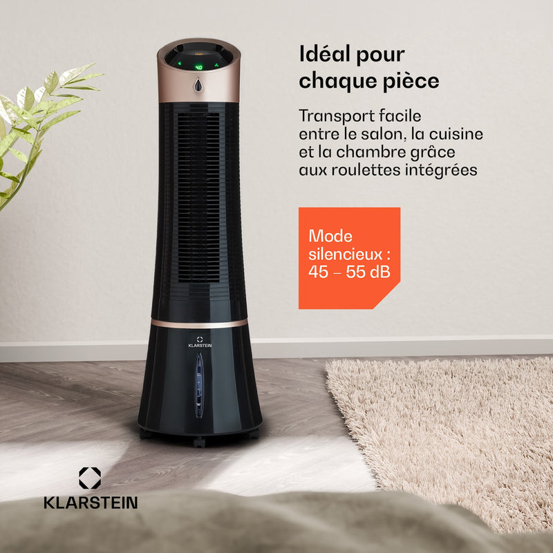 Skyscraper Ice 4-in-1 Rafraîchisseur d'air et Ventilateur 180 m³/h 30 W Oscillation mobile Télécommande