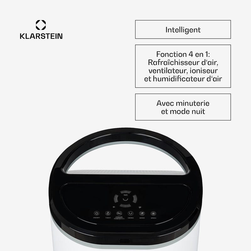 IceWind Plus Smart Smart Refroidisseur d'air 4-en-1 Ventilateur Humidificateur Purificateur d'air Contrôle par application
