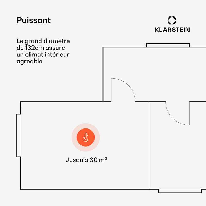 Santa Elena Smart ventilateur de plafond 52 | 10260m³/h | 6 vitesses | télécommande | connecté
