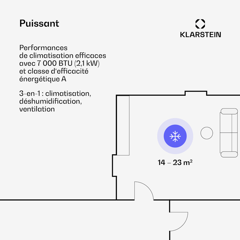 Climatiseur Pure Blizzard Climatiseur 3 en 1 Déshumidificateur & ventilateur 7 000 BTU