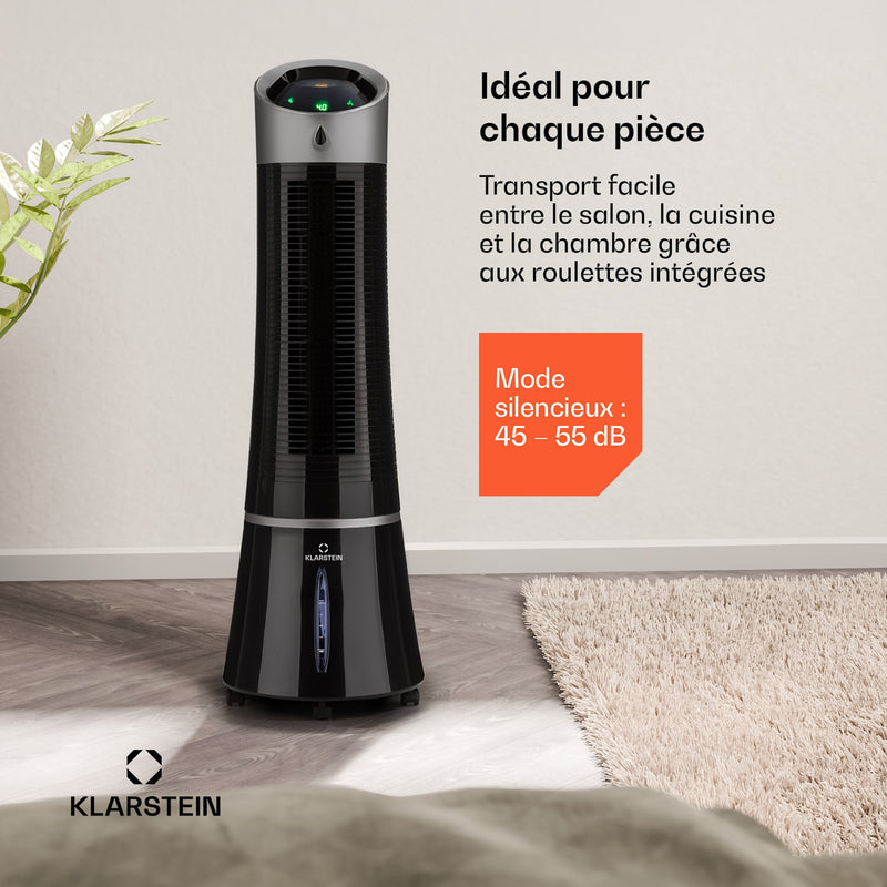 Skyscraper Ice 4-in-1 Rafraîchisseur d'air et  Ventilateur 180 m³/h 30 W Oscillation mobile Télécommande