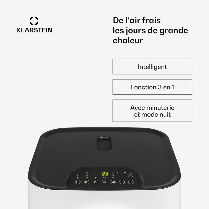 Klarstein Kraftwerk Smart 12K Climatiseur 3-en-1 12000 BTU Contrôle par application Télécommande