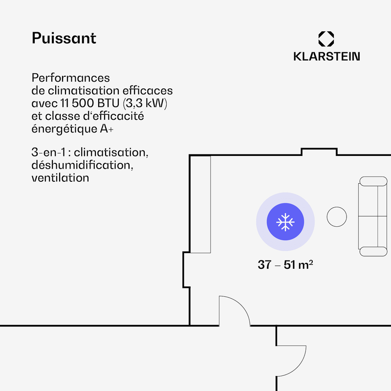 Kraftwerk Eco Smart 11 Climatiseur 3-en-1 11 500 BTU Contrôle par application Télécommande